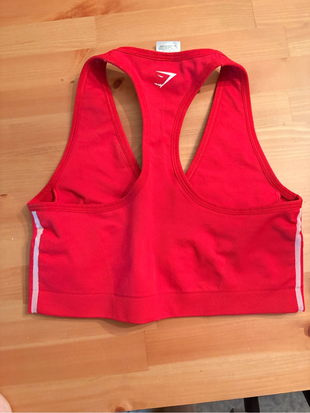 Gymshark Red Varsity Racerback Sports Bra - Picture 7 of 9